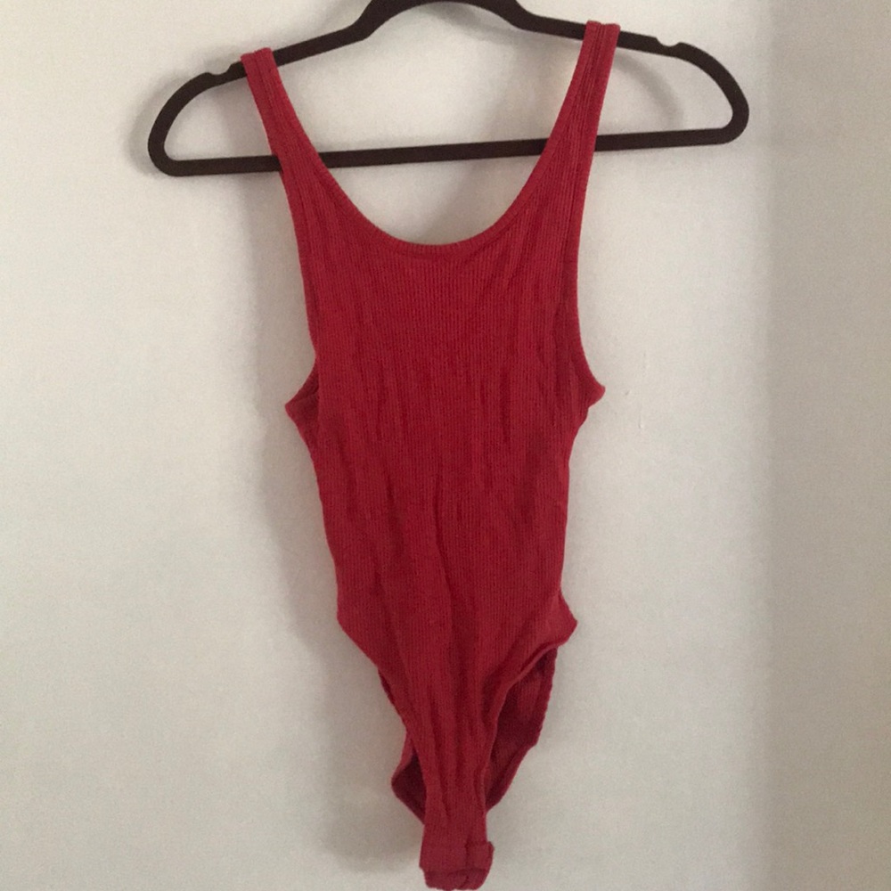 Red one piece tank top